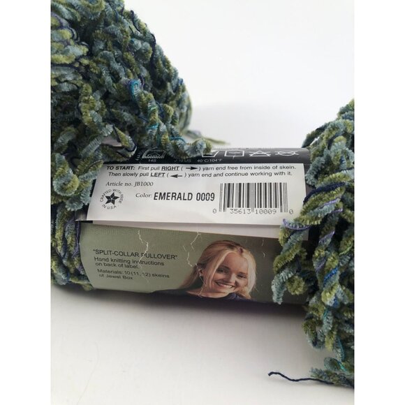 LOT of 2 Skeins Caron Jewel Box 90 yards Color Emerald - Picture 3 of 3